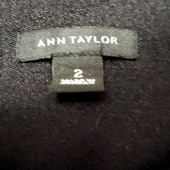 Ann Taylor Black Tied Front Sheath Midi Dress Modest Career Event Size 2 - Picture 9 of 10
